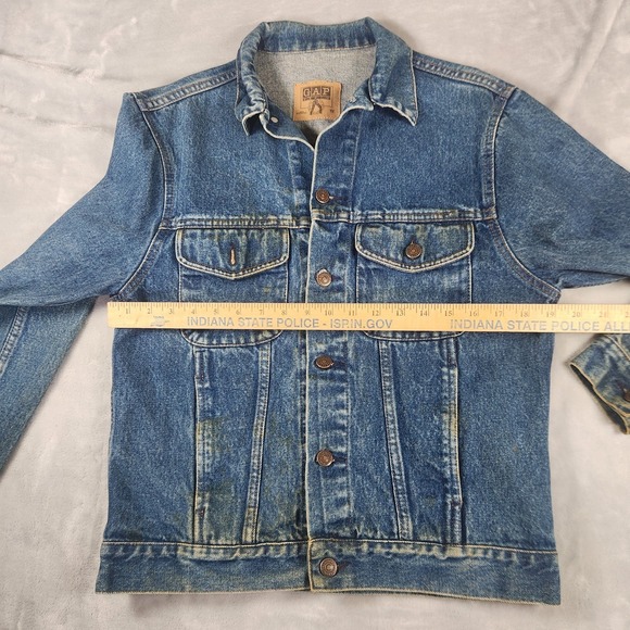 Gap Workforce Denim Vintage Jean Jacket Adult S Rustic Western Farmcore - Picture 4 of 7